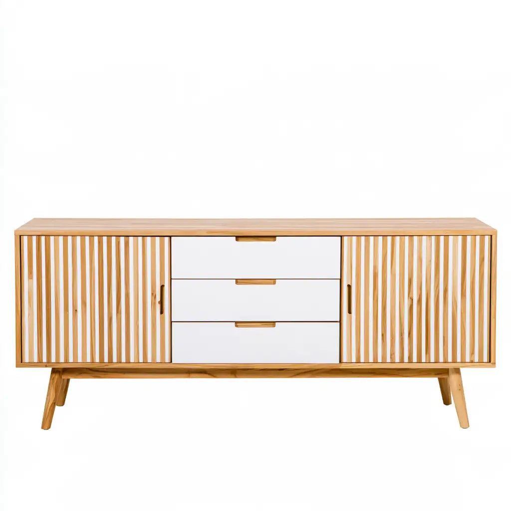 Credenza dal design essenziale, marrone, per la casa