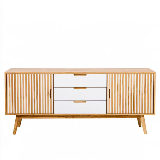 Credenza dal design essenziale, marrone, per la casa